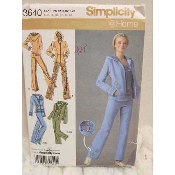 Simplicity 3640 Sewing Pattern | Tracksuit Jacket & Pants - Picture 7 of 10